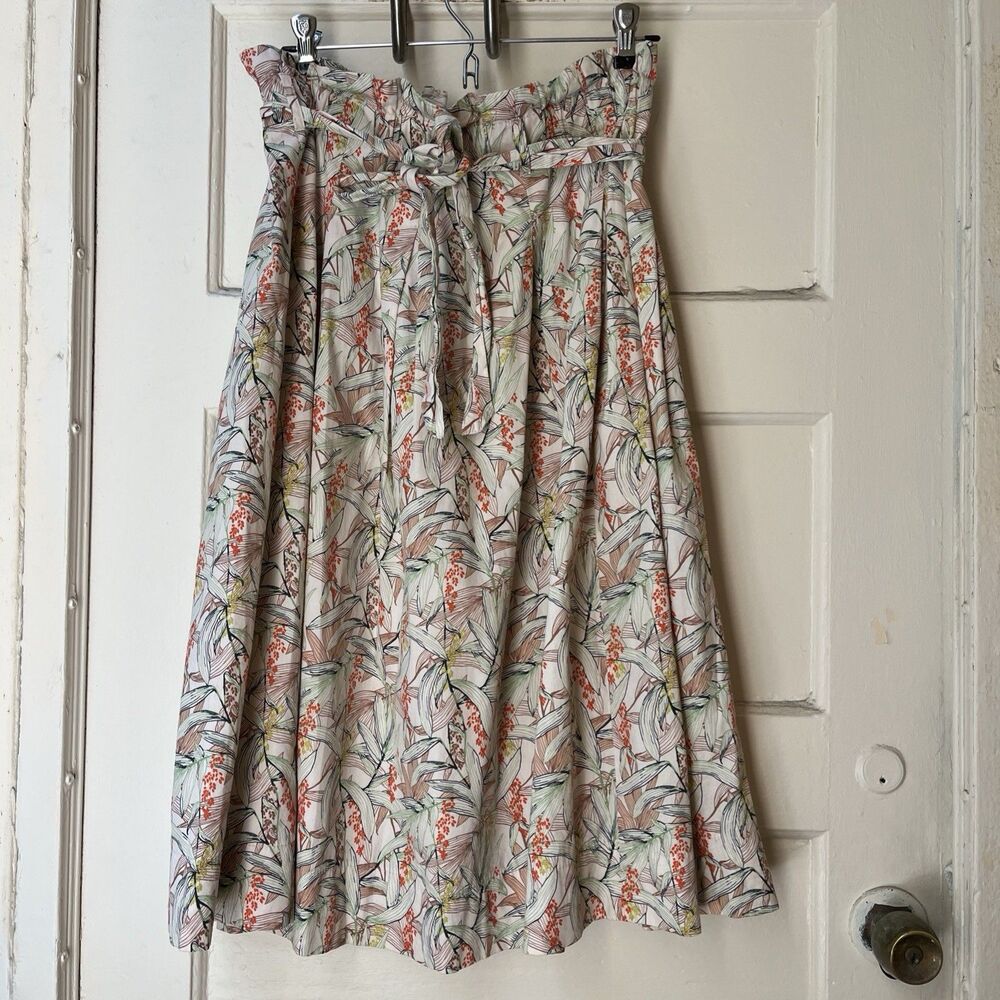 H&M Floral A line Skirt Sz S Cottage Country Peasant Hippie Boho Bloomcore Party